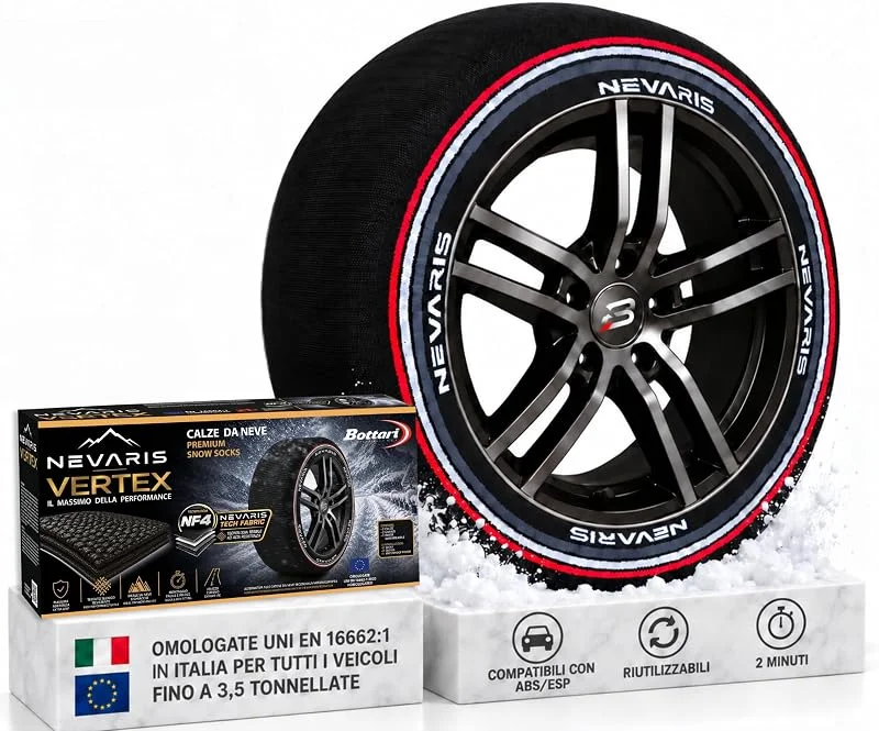 NEVARIS VERTEX NF4 Calze da Neve Taglia M Omologate Italia EN 16662-1 — Riscaldamento