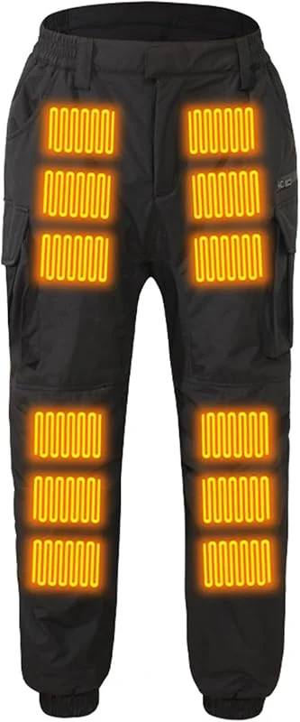 Pantaloni riscaldati da uomo, 18 zone riscaldate, invernali, caldi, per sci, escursionismo, pesca, passeggiate, pantaloni sportivi — Abbigliamento riscaldato