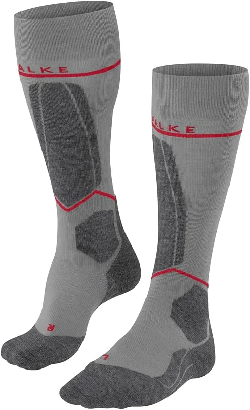 FALKE uomo SK4 Energizing Light calzini da sci imbottitura leggera protezione tibia con compressione traspiranti asciugatura rapida termoregolanti antiodore lana vergine filo funzionale 1 paio — Abbigliamento riscaldato