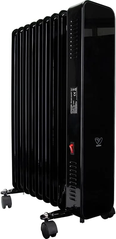 Voltman - Radiatore mobile a bagno d'olio CosyOil 2000W - vetro temperato — Riscaldamento