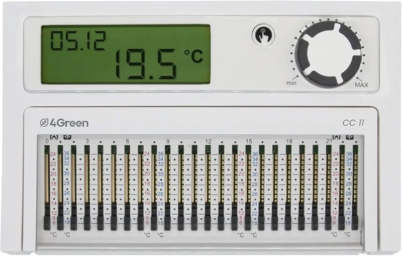 CC 11B - Cronotermostato da Parete a Batterie per Caldaia, Termostato Programmabile Giornaliero con Cursori, Installazione a Parete, Bianco — Riscaldamento