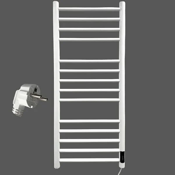 Livorno Scaldasalviette elettrico A bianco scaldasalviette elettrico a secco in acciaio inossidabile (UE) (500 mm L x 1000 mm A) — Riscaldamento