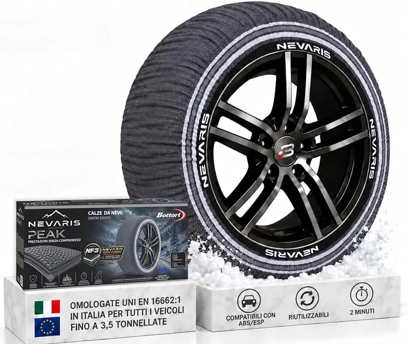 NEVARIS PEAK NF3 Taglia XXL Calze da Neve Taglia XXL Omologate EN 16662-1 — Abbigliamento riscaldato