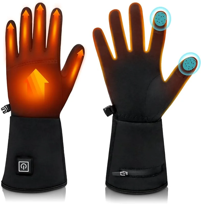 seenlast Guanti Riscaldabili, Guanti Riscaldati USB Ricaricabili per Uomo Donna, Guanti Riscaldati Moto con Batteria 7.4V 2200MAh*2, Guanti Scaldamani Touchscreen con 3 Temperature Regolabili — Abbigliamento riscaldato