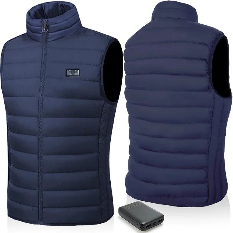 Giubbotto Riscaldato Uomo Donna, Gilet Riscaldato Con 10000mAh Batteria 3 Livelli Di Temperatura, Lavabile Per Il Calore Interno Invernale, Attività All'Aperto — Abbigliamento riscaldato