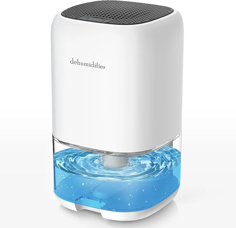 Deumidificatore Casa Portatile - 1000ML Mini Deumidificatore Silenzioso ed Efficiente con Luce LED a Colori, Auto-Spegnimento, Risparmio Energetico, Ideale per Camera, Bagno e Piccoli Spazi