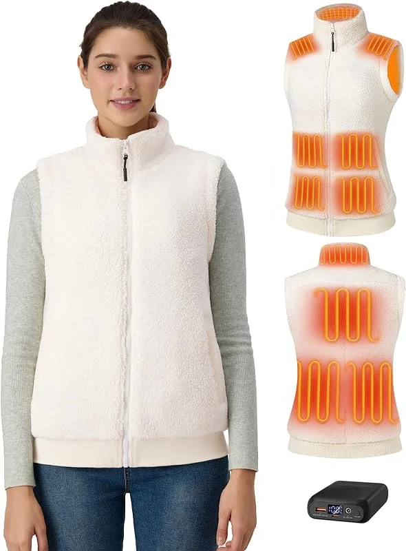 Topdot Gilet Riscaldato Donna, Pile Gilet Termico con Batteria 16000mAh — Abbigliamento riscaldato