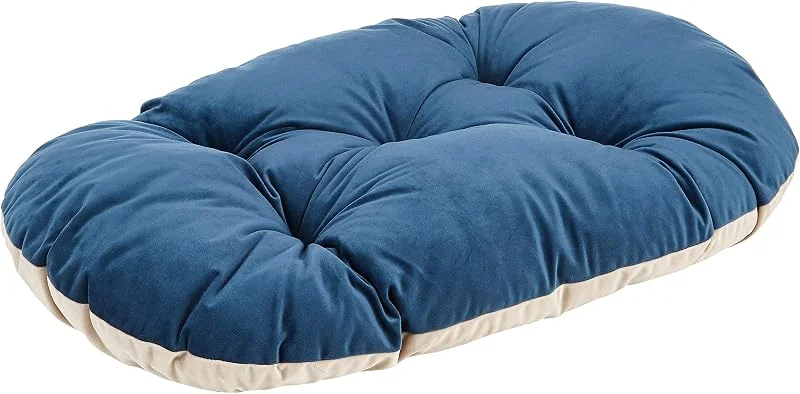 Ferplast Cuscino per Cani e Gatti PRINCE 78, 8, Lettino imbottito per Animali, Double-face, Velluto, Lavabile, Blu — Riscaldamento