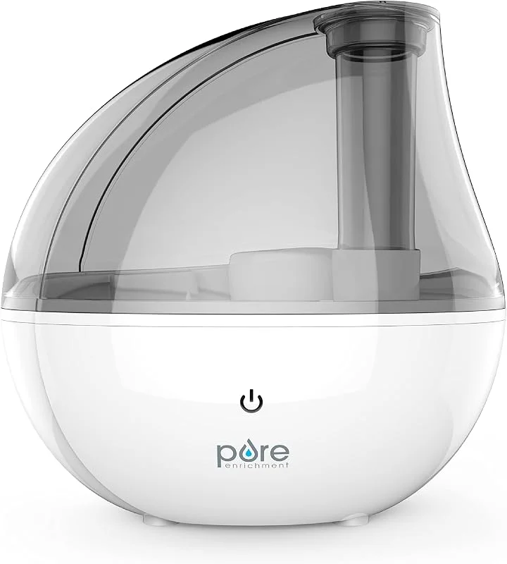 PureBaby Umidificatore a ultrasuoni a nebbia fredda e luce notturna soffusa, silenziosa e ideale per asili nido e camere dei bambini, per alleviare congestione, raffreddore e tosse (verde sussurro)