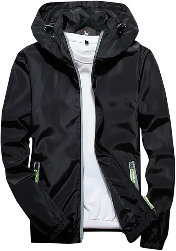 TOFOTL Giacca da Uomo Zip Leggero Elegante Giubbino Leggero Uomo Ciclismo Running Field — Abbigliamento riscaldato